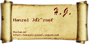 Hanzel József névjegykártya