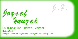 jozsef hanzel business card